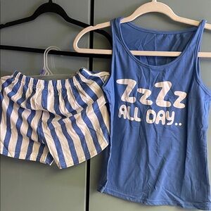 Blue and White Kids Pajamas Set…….22
